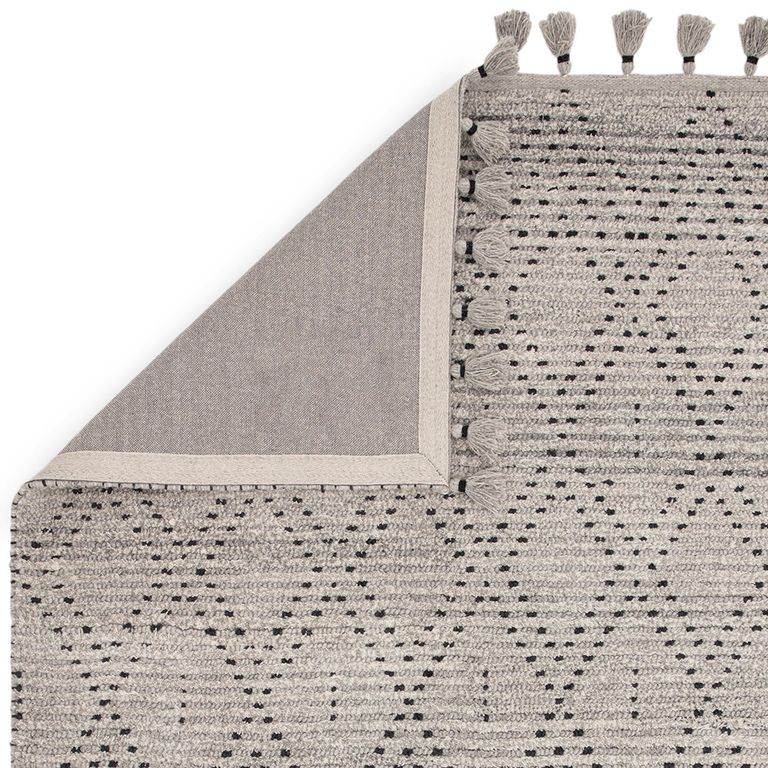 Natural Weaves Rug - Nepal - Grey and Black - Diamond - Sizes Available