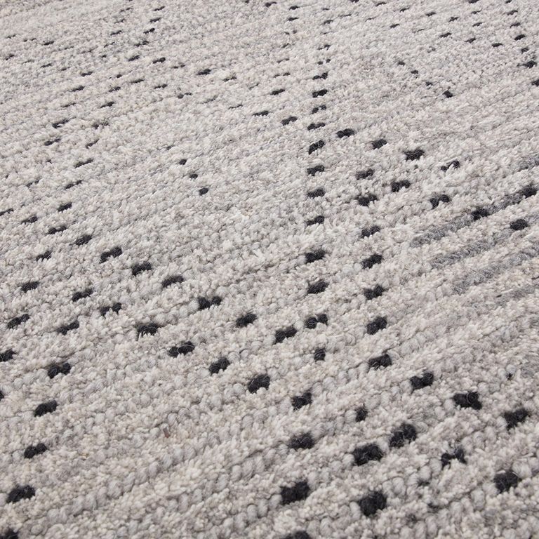 Natural Weaves Rug - Nepal - Grey and Black - Diamond - Sizes Available