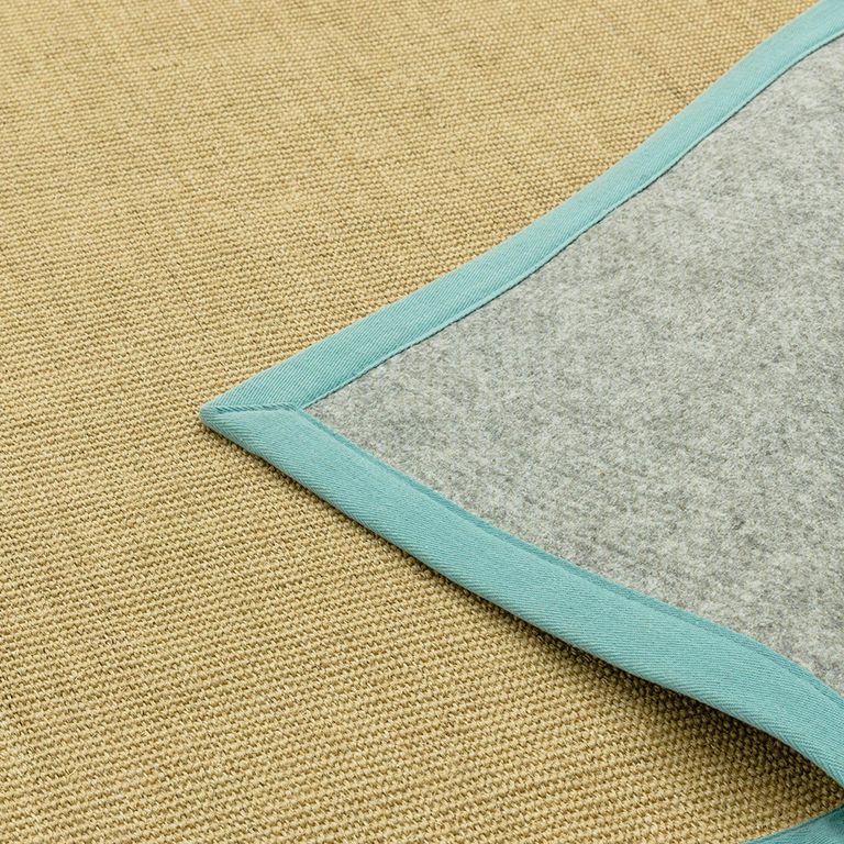 Natural Weaves Rug - Sisal - Linen and Aqua - Sizes Available