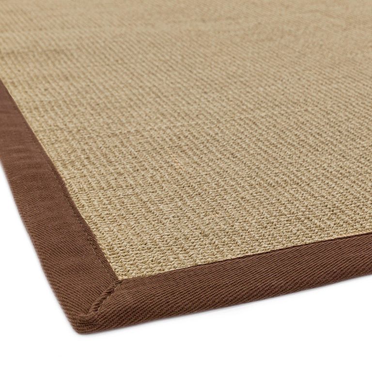 Natural Weaves Rug - Sisal - Linen and Chocolate - Sizes Available