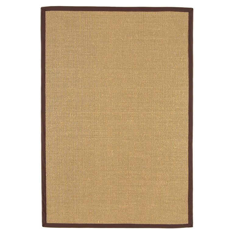 Natural Weaves Rug - Sisal - Linen and Chocolate - Sizes Available