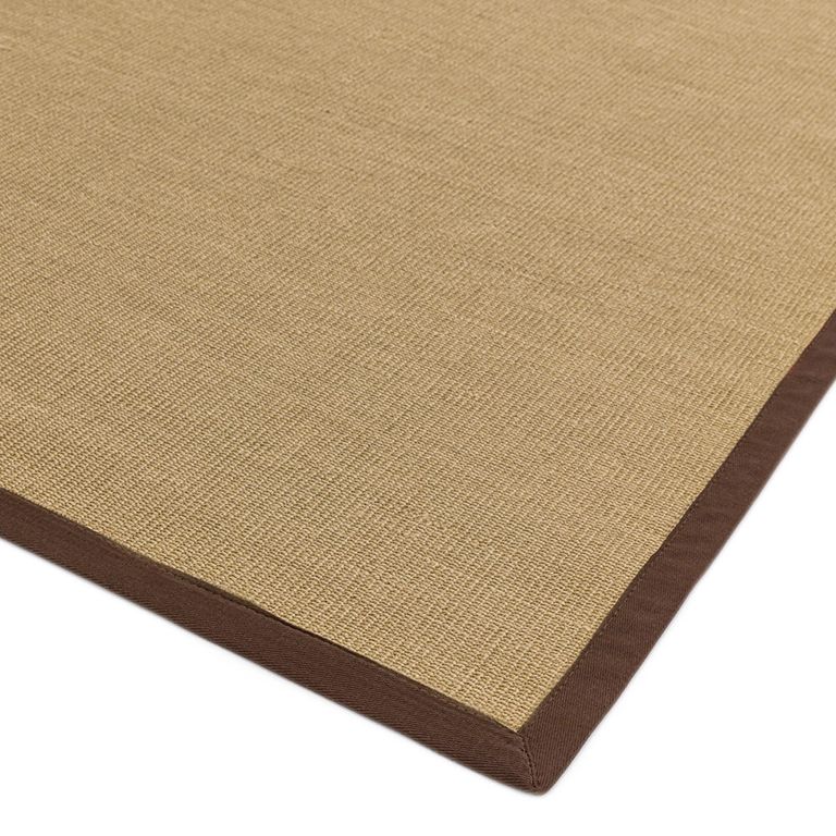 Natural Weaves Rug - Sisal - Linen and Chocolate - Sizes Available