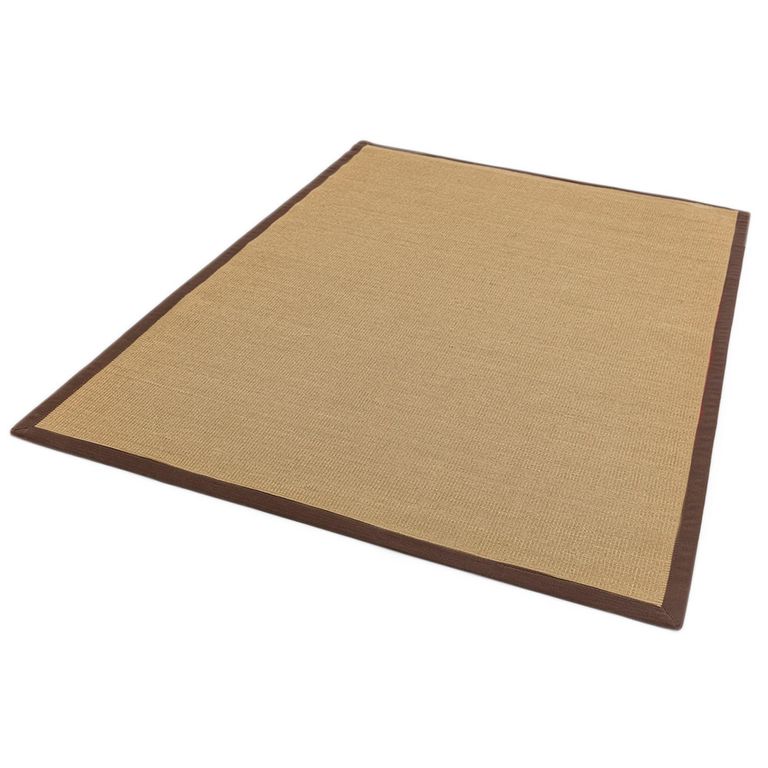 Natural Weaves Rug - Sisal - Linen and Chocolate - Sizes Available