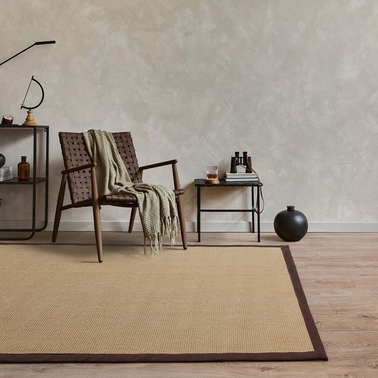 Natural Weaves Rug - Sisal - Linen and Chocolate - Sizes Available