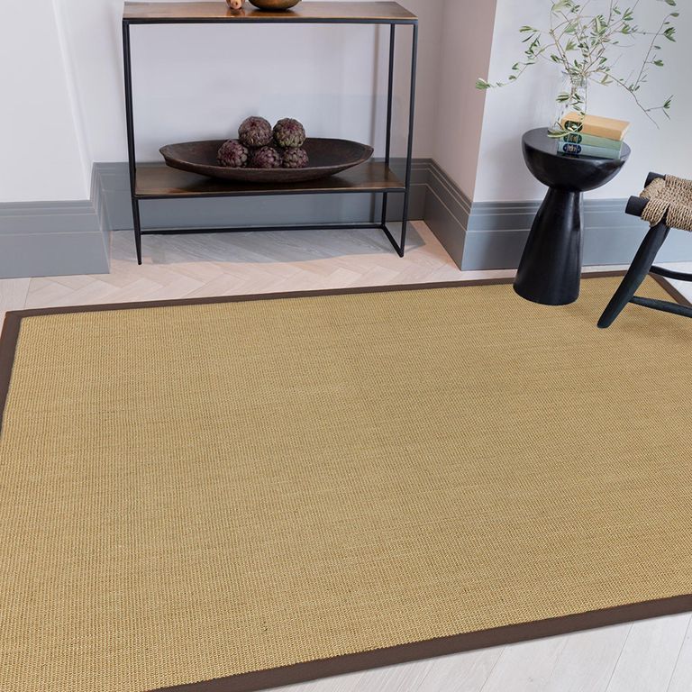 Natural Weaves Rug - Sisal - Linen and Chocolate - Sizes Available