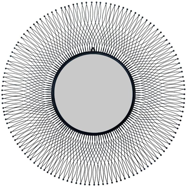 Barker Black Metal Large Wire Mirror