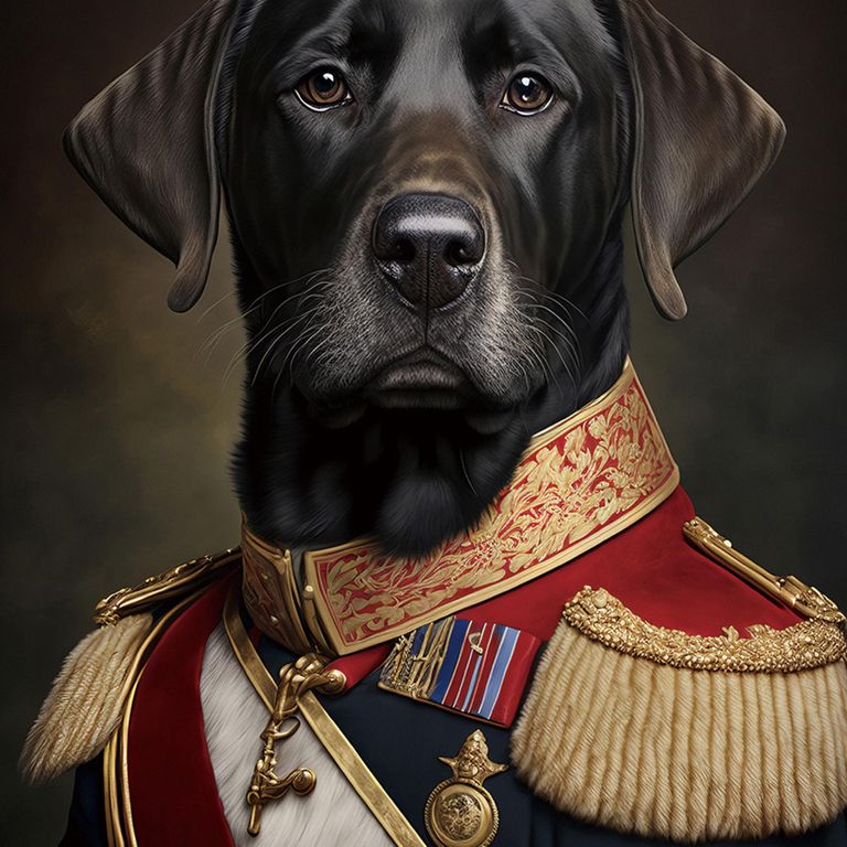 Black Dog Tempered Glass Wall Art