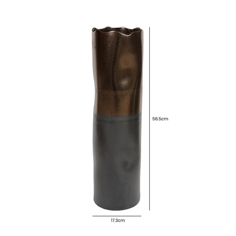 Vase - Black and Gold - Ceramic - Small