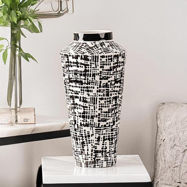 Vase - Black and White - Ceramic - Small