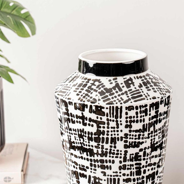Vase - Black and White - Ceramic - Small