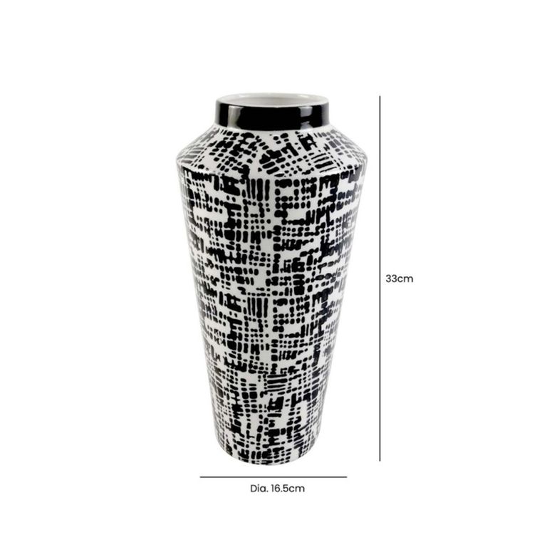 Vase - Black and White - Ceramic - Small