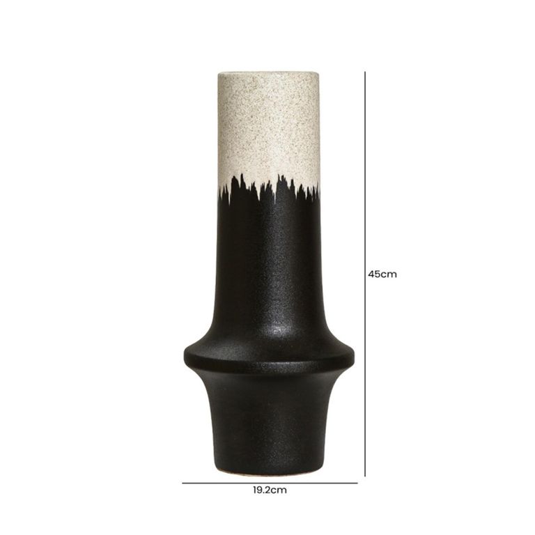 Vase - Black and White - Ceramic
