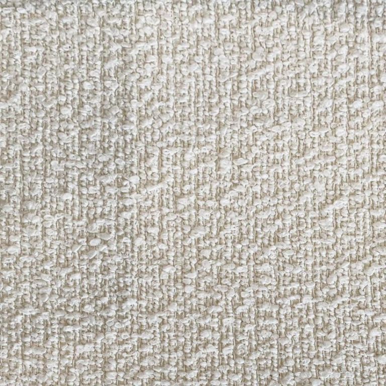 California Footstool - Round - Boucle Fabric - Cream