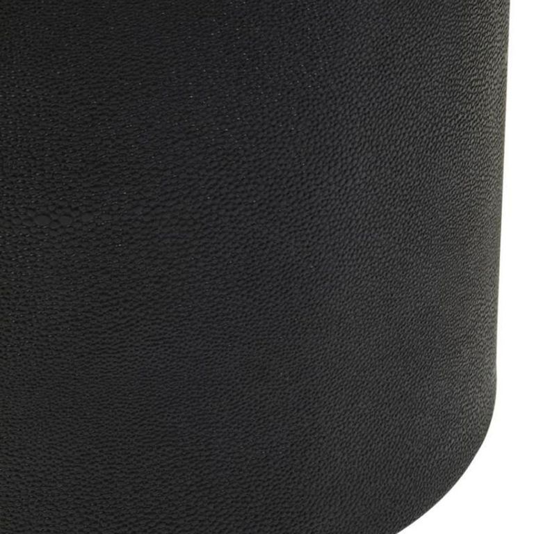 Cardoba Stool - Round - Black Faux Shagreen