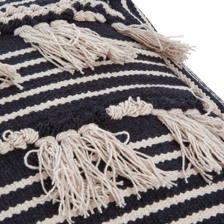 Cefena Pouffe - Square - Black Fabric