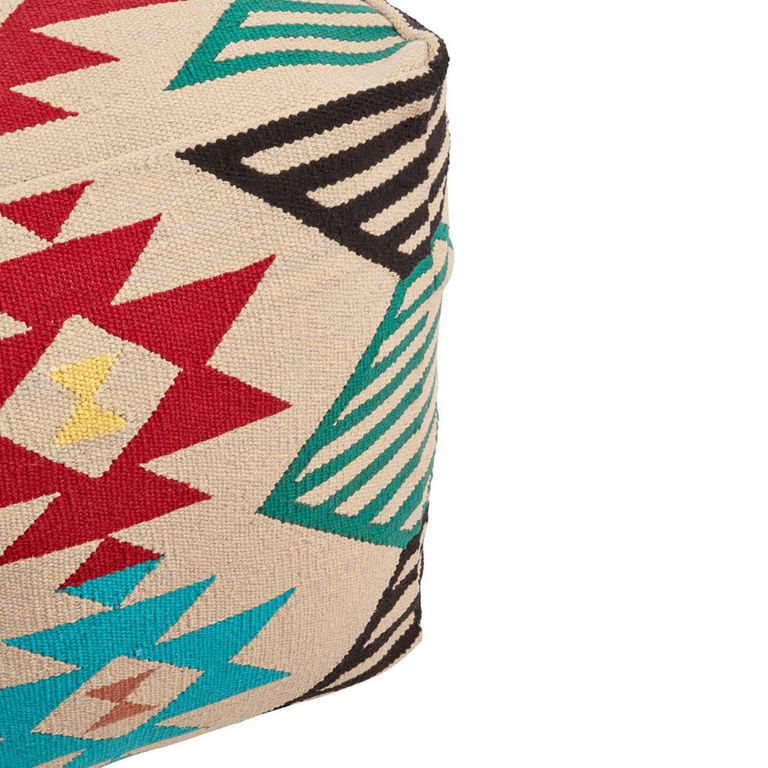 Cefena Pouffe - Square - Cream Fabric