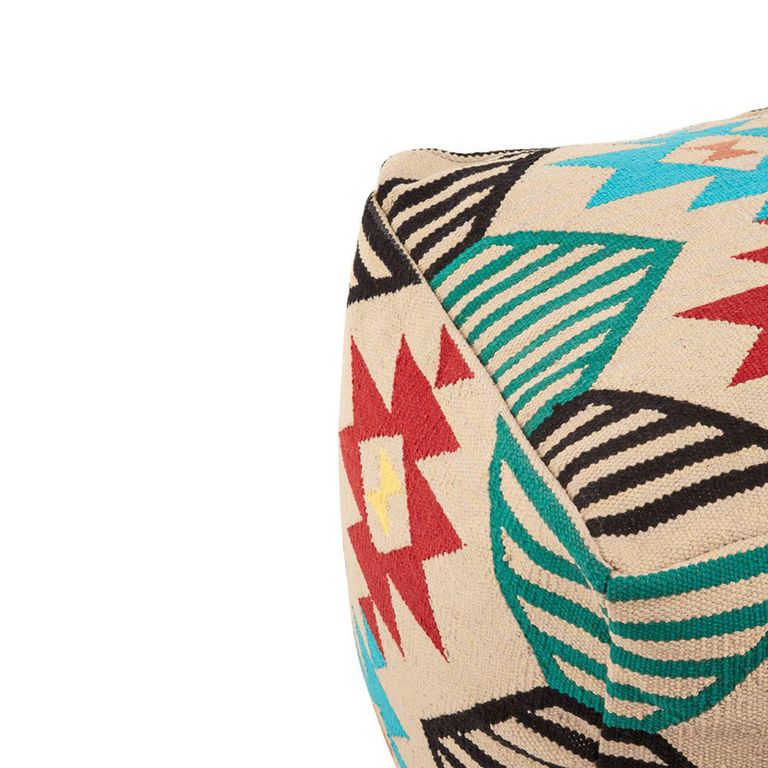 Cefena Pouffe - Square - Cream Fabric
