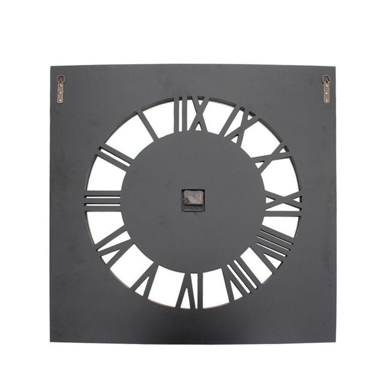 Wall Clock - Square - Chrome Mirrored