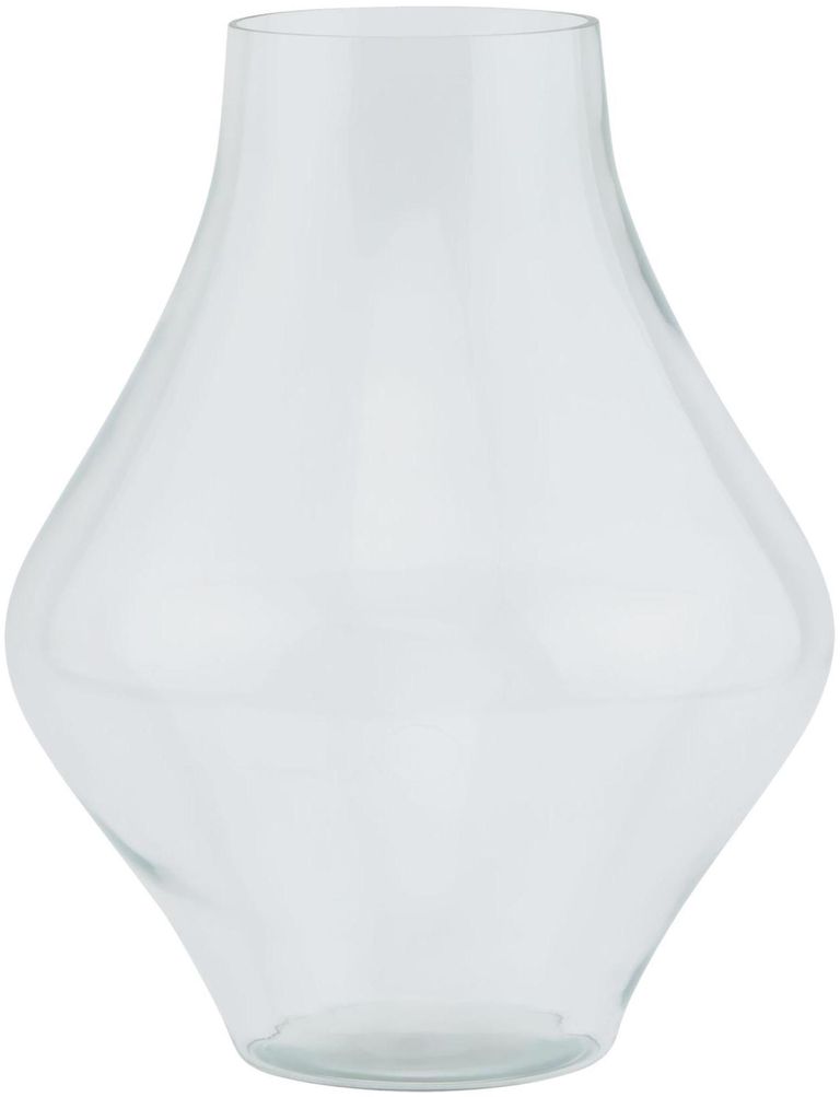 Clear Glass Platform Bouquet Vase