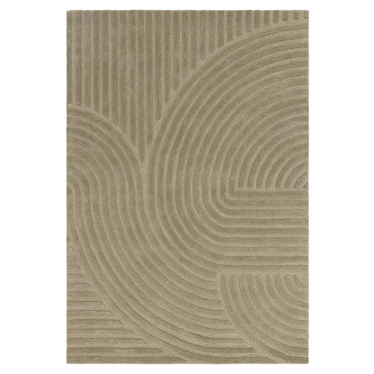Clearance - Asiatic Contemporary Plain Hague Sage Rug - 120cm x 170cm - FSS16445