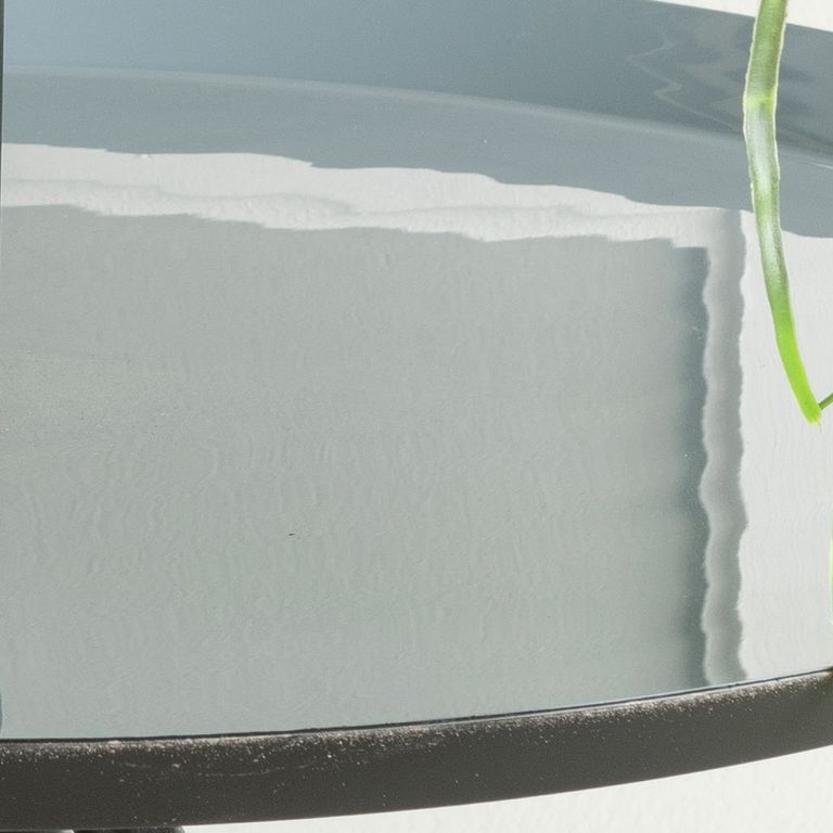 Clearance - Elena Grey Enamel Tripod Cake Table Stand with Handle - Brand New Item