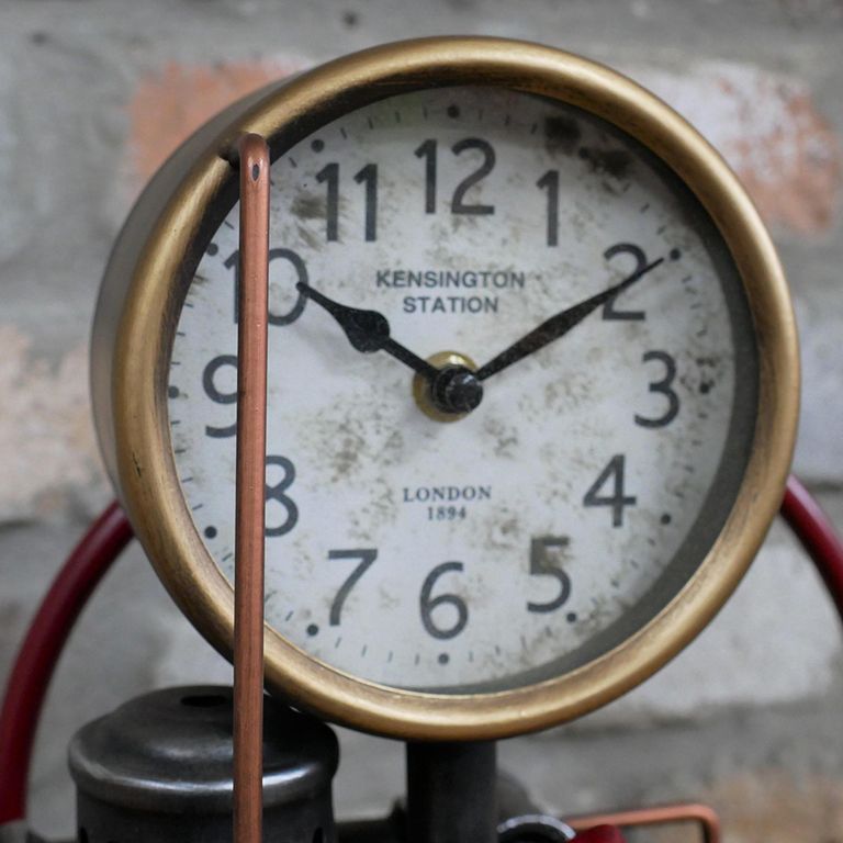 Coin Bank Pipe Clock - Set of 2 - Metal