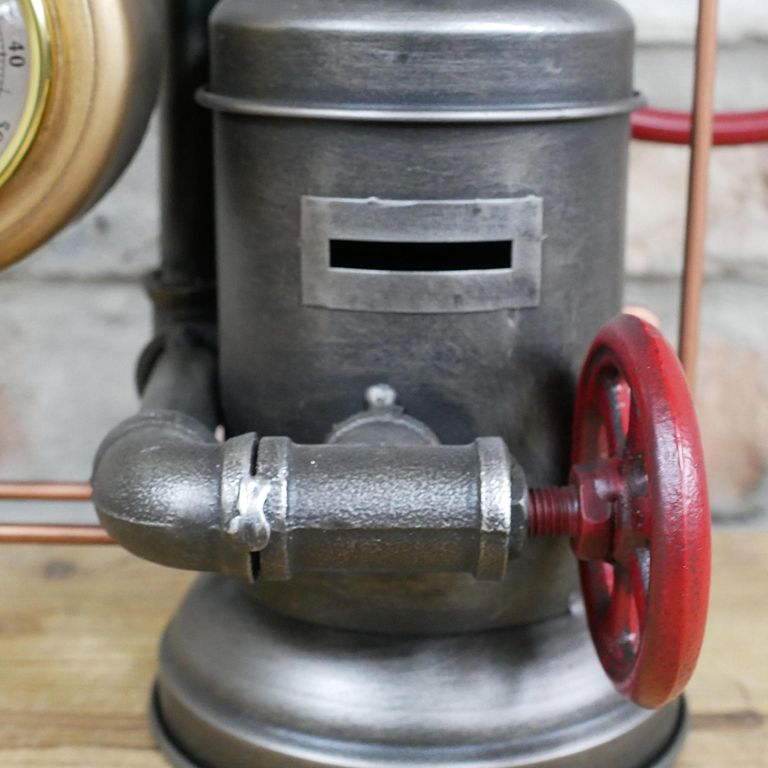 Coin Bank Pipe Clock - Set of 2 - Metal