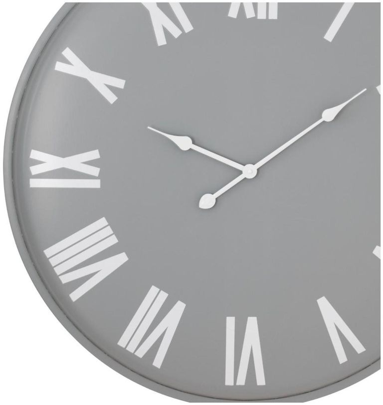 Devonport Grey Metal Large Wall Clock - 80cm x 80cm