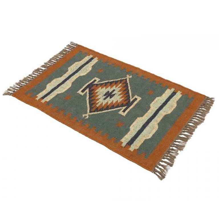 Dewas Kilim Grey Floor Rug - Small