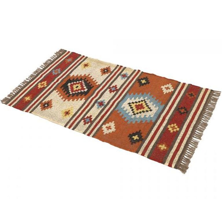 Dewas Kilim Red Floor Rug - Medium