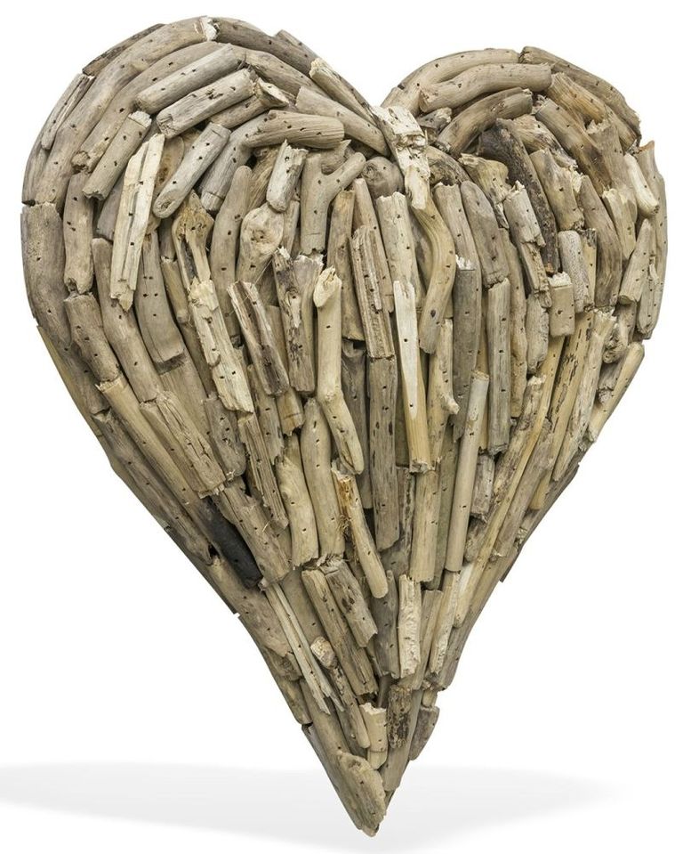 Driftwood Heart Medium Wall Deco