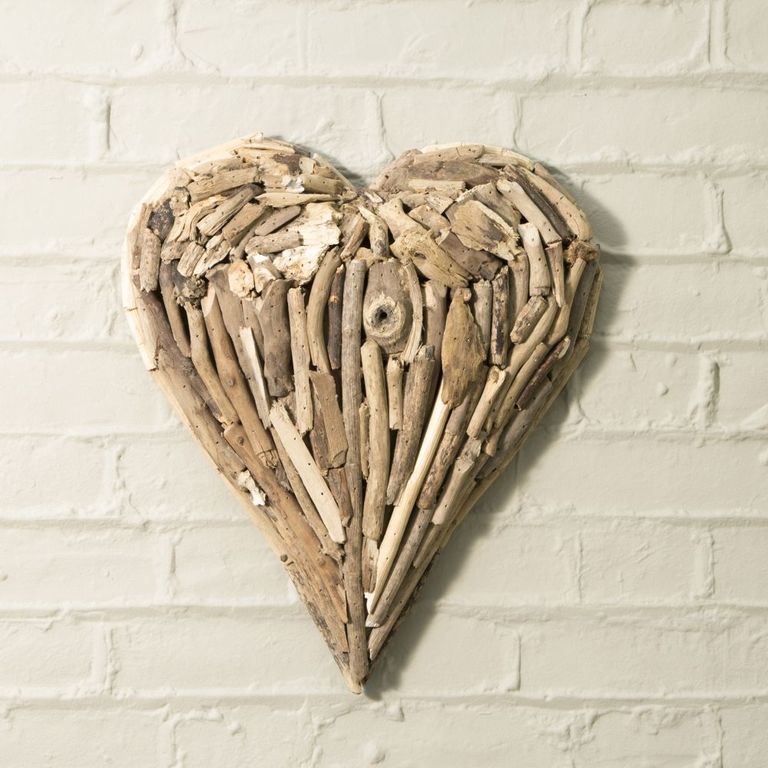 Driftwood Heart Medium Wall Deco