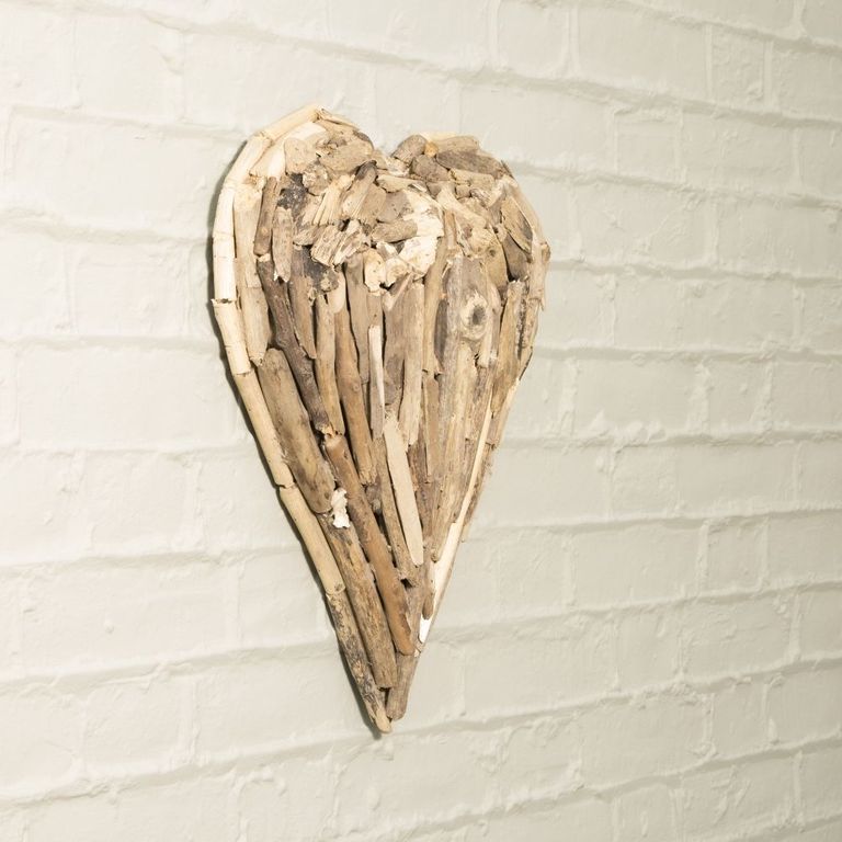Driftwood Heart Medium Wall Deco