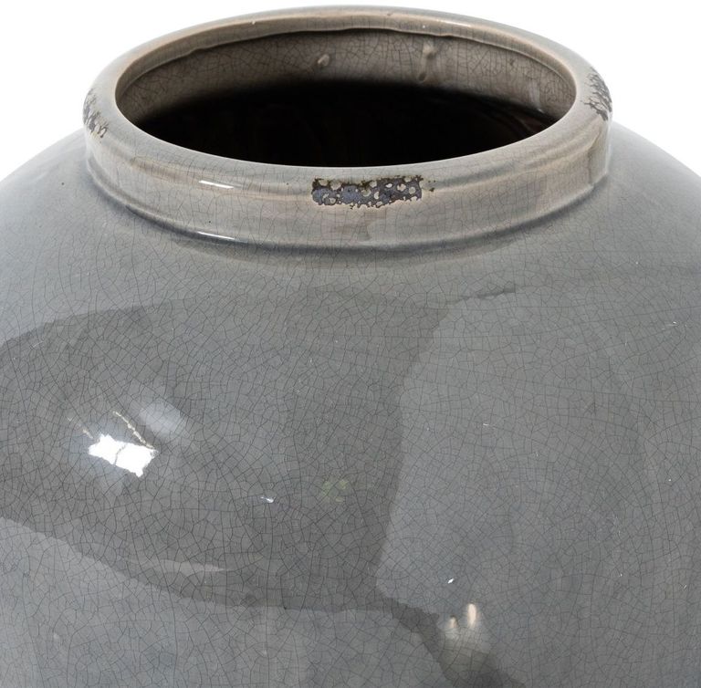 Ealing Grey Glazed Juniper Vase