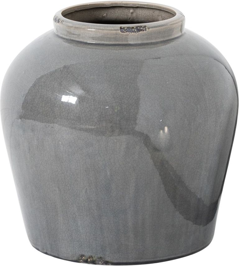 Ealing Grey Glazed Juniper Vase