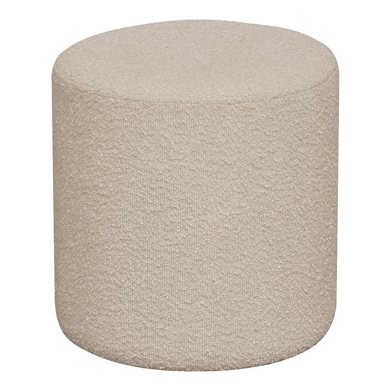 Ejby Pouf - Round - Beige Boucle Fabric
