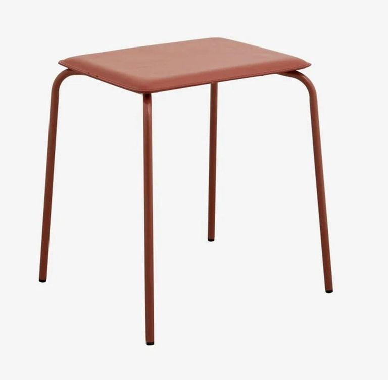 Esa Rust Red Metal Stool