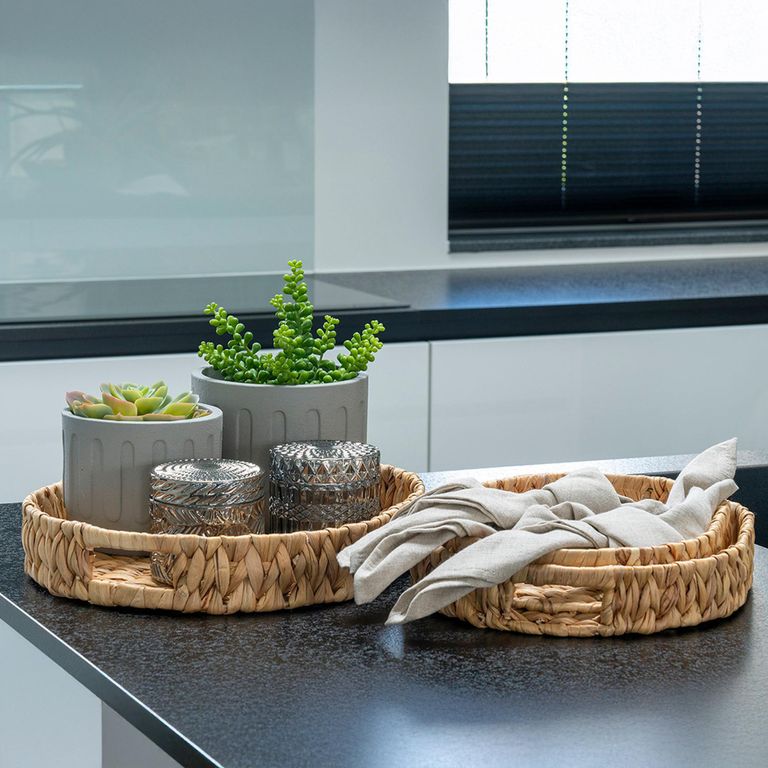 Estoril Tray - Round - Waterhyacinth - Set of 3 - Natural