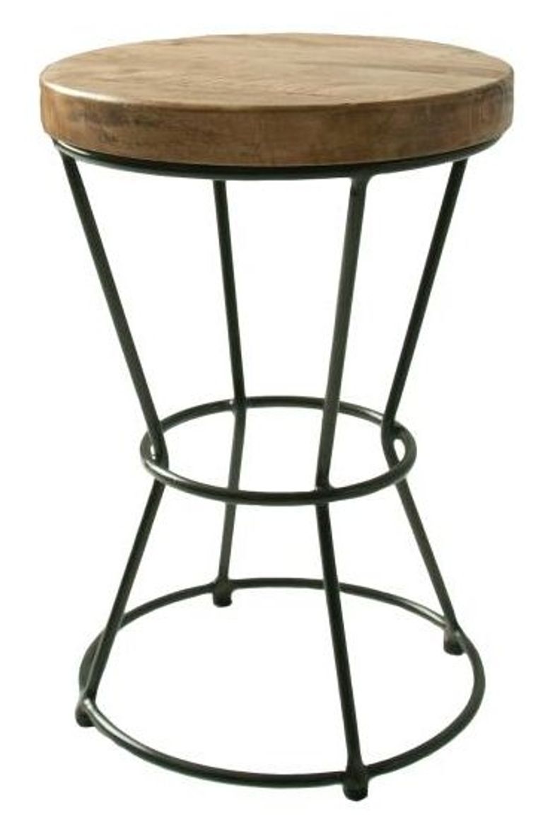 Evansville Mango Wood Round Stool
