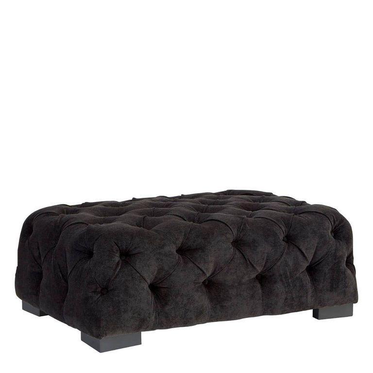 Fenton Footstool - Black - Fabric