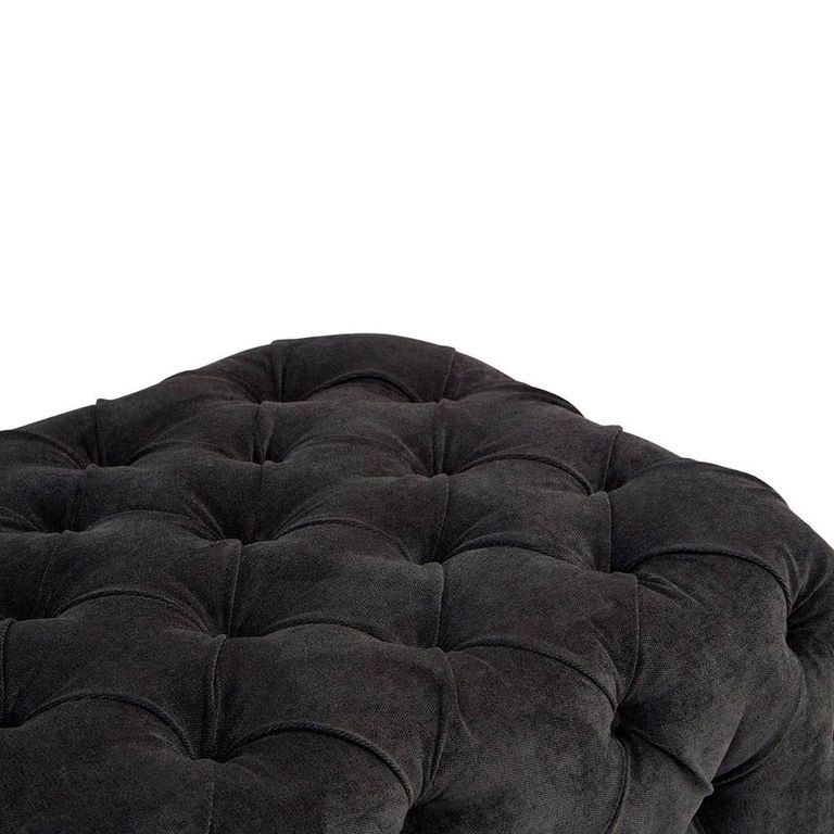 Fenton Footstool - Black - Fabric