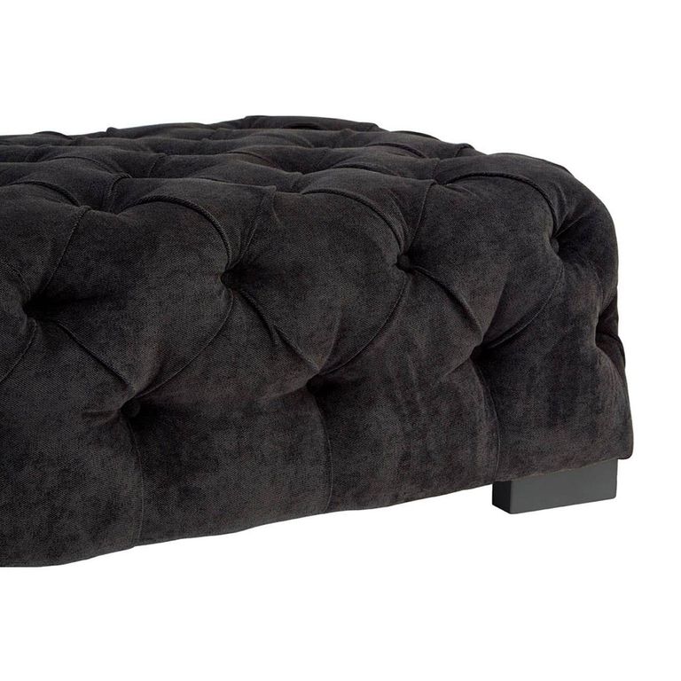 Fenton Footstool - Black - Fabric
