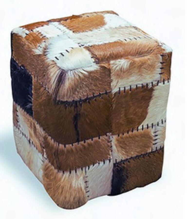 Frankfort Patchwork Cube Pouffe