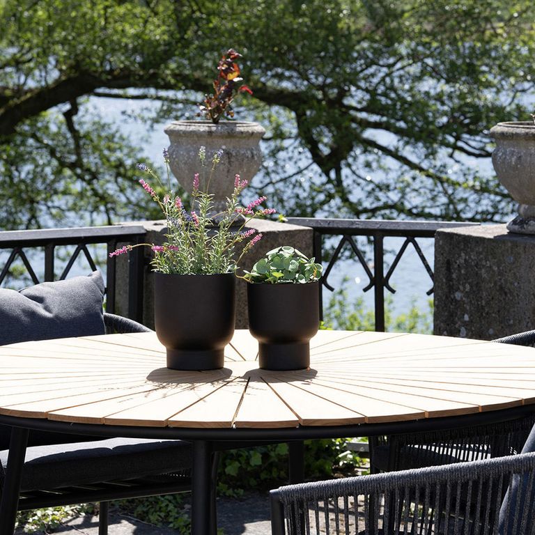 Fulda Flower Pots - Set of 2 - Black Metal