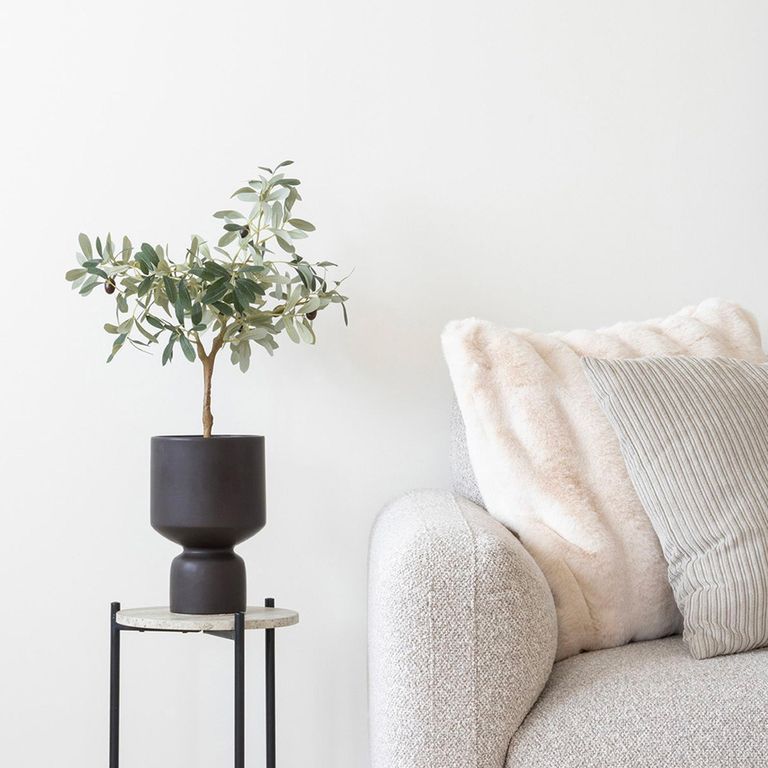 Galena Cushion - Fabric - White