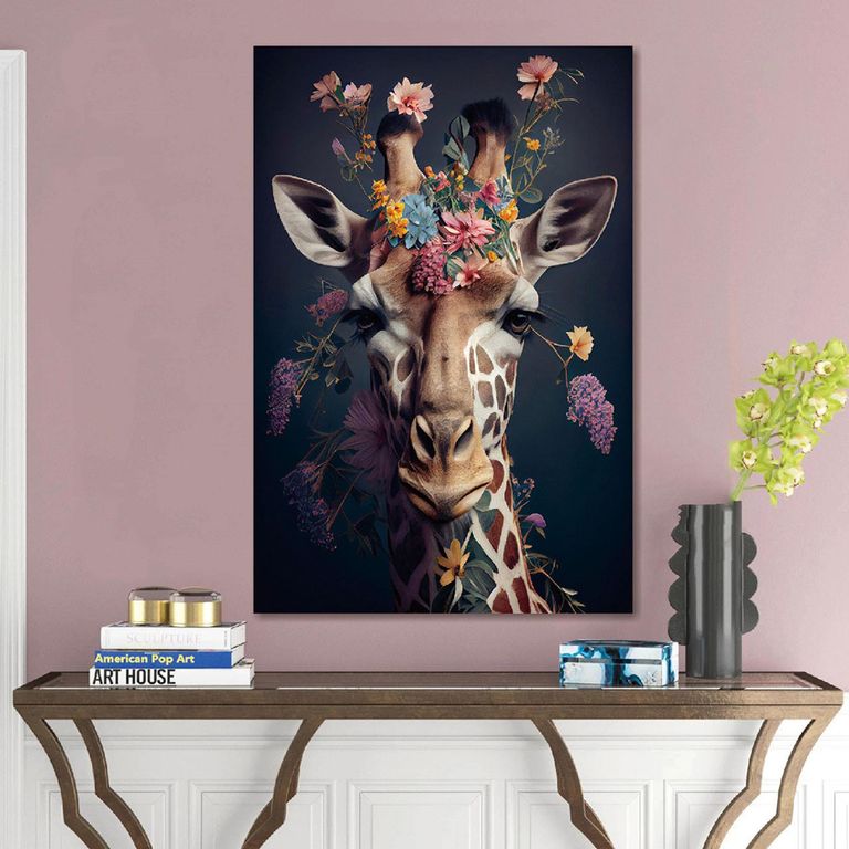 Giraffe Tempered Glass Wall Art