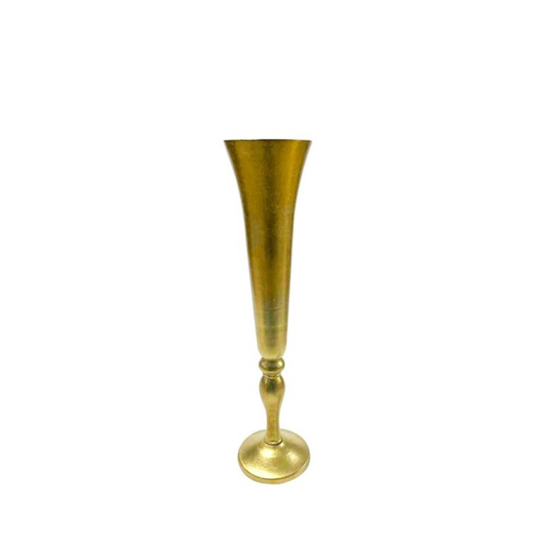 Vase - Gold - Fluted Metal