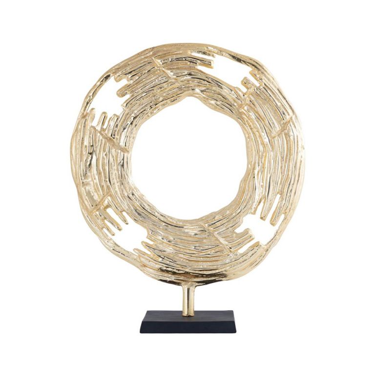 Sculpture - Gold Metal - Round