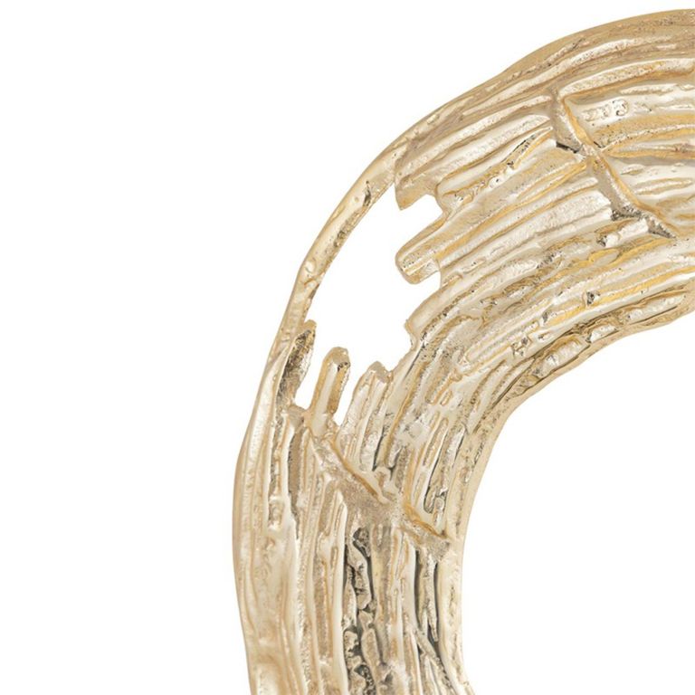 Sculpture - Gold Metal - Round