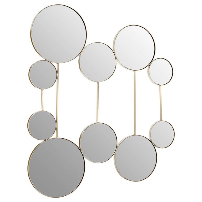Hana Wall Mirror - Round with Gold Frame